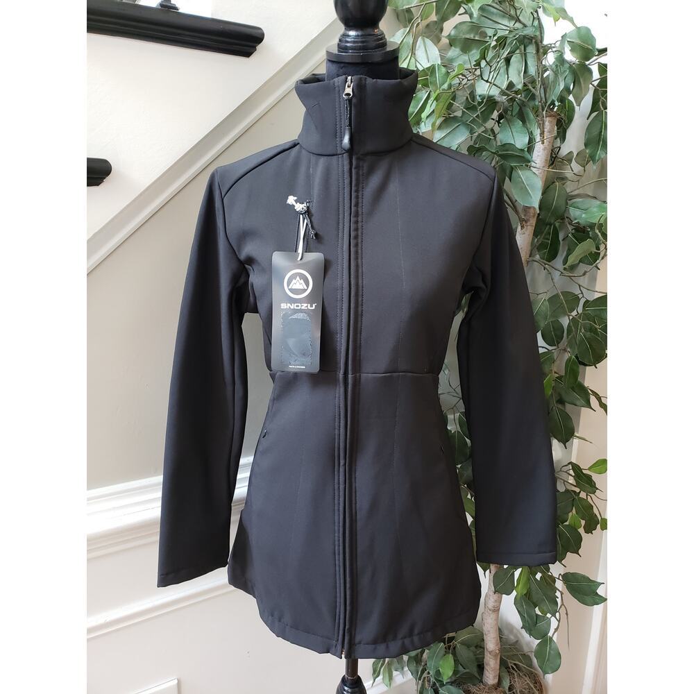 Snozu Trailblazer Jacket Womens Small Black Fleece Lined Long Sleeve Full Zipper